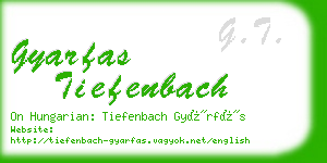 gyarfas tiefenbach business card